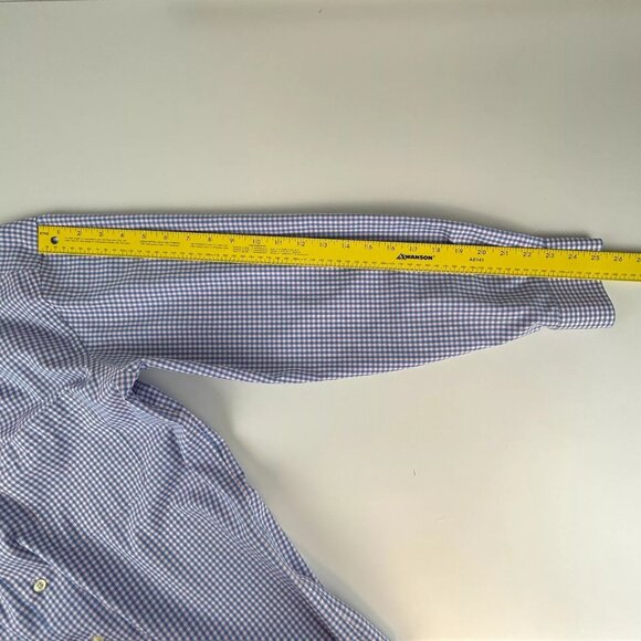 Pronto Uomo Shirt Mens Large Modern Fit Non-Iron Blue‎ Pink Checks Button Down - Picture 11 of 13